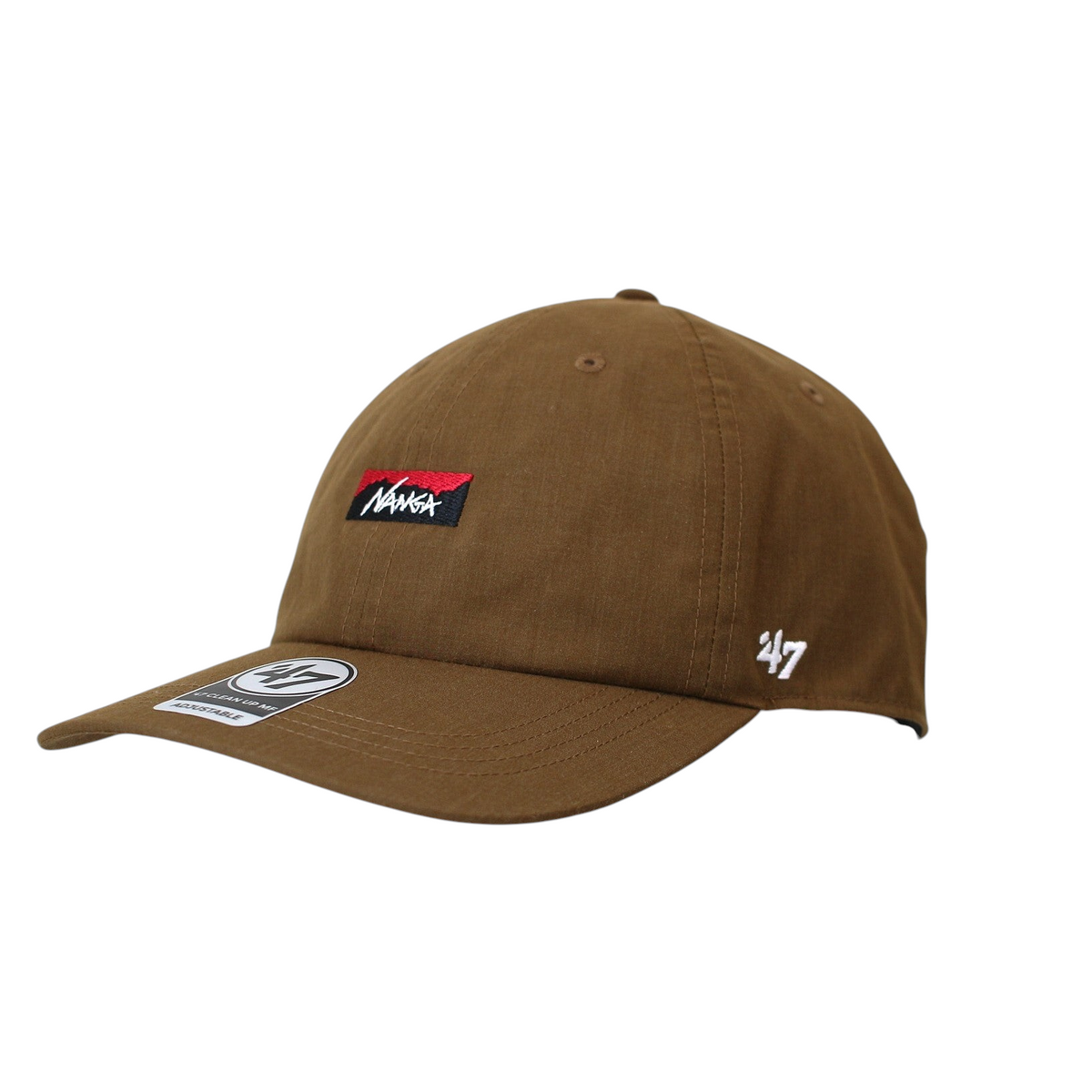 minohlabo.storeのNANGA×'47コラボ難燃素材ヒノックキャップ、落ち着いたブラウンカラーの6パネルベースボールキャップ