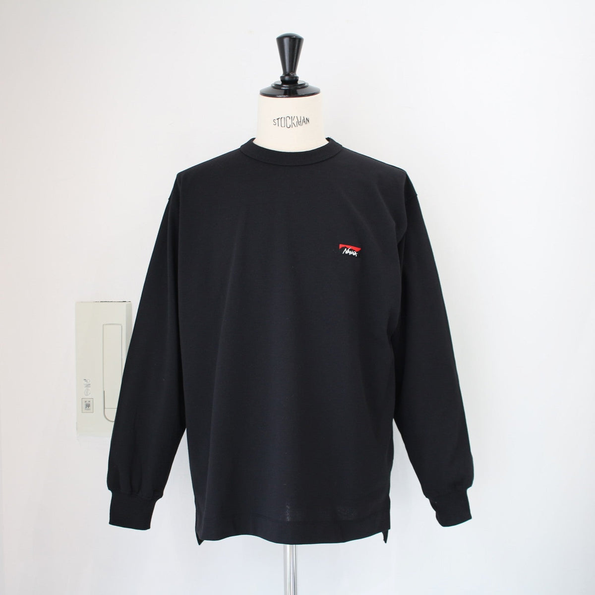 ECO HYBRID BOX LOGO EMBROIDERY L/S TEE(UNISEX)エコハイブリッドボックスロゴエンブロイダリーロングスリーブティー