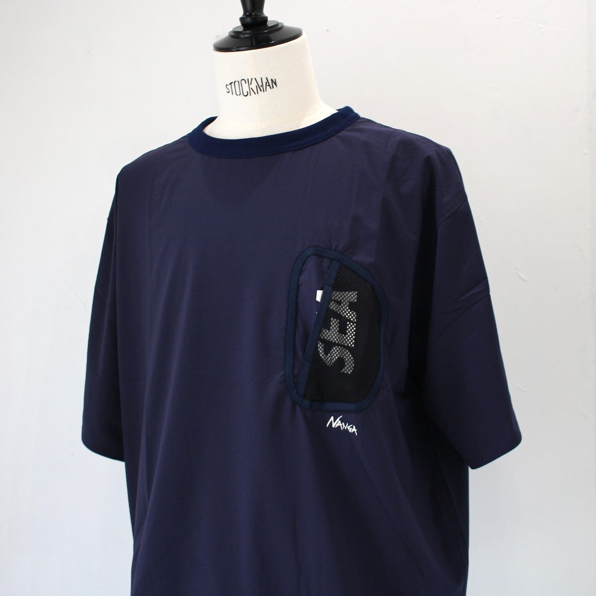 NANGA×WDS PHANTOM GRID REVERSIBLE TEE